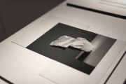 Darren Harvey-Regan, Composition #2, Hand resin prints/stampa manuale su carta politenata, glass/vetro
60x48 cm 

Foto di Dania Gennai